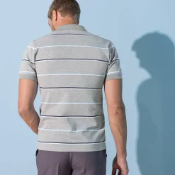 T-Shirt, Hemd En Polo<Blancheporte Gestreepte polo in chiné piquétricot chiné grijs