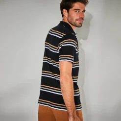 T-Shirt, Hemd En Polo<Blancheporte Gestreepte polo met korte mouwen zwart