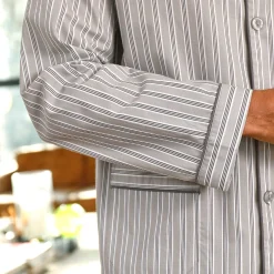 Pyjama En Kamerjas<Blancheporte Gestreepte pyjama - katoenpopeline grijs