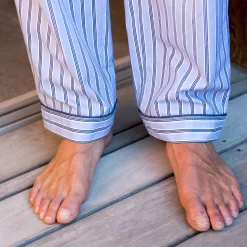 Pyjama En Kamerjas<Blancheporte Gestreepte pyjama - katoenpopeline hemelsblauw