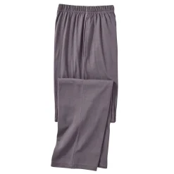 Pyjama En Kamerjas<Blancheporte Gestreepte pyjama met Tunesische hals antraciet / eendenblauw