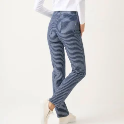 Jeans<Blancheporte Gestreepte rechte jeans dark blue