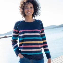 Trui En Vest<Blancheporte Gestreepte trui in marinestijl marine / veelkleurig