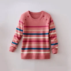 Trui En Vest<Blancheporte Gestreepte trui in marinestijl rozenhout / veelkleurig