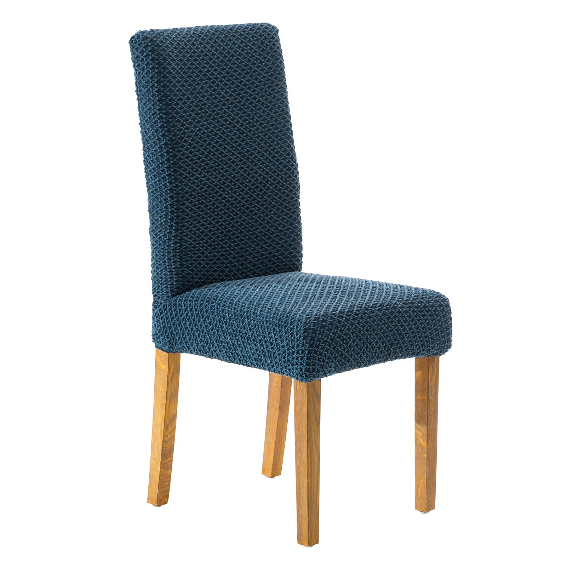 Stoelhoes<Blancheporte Getextureerde, bi-rekbare hoes voor stoel blauw