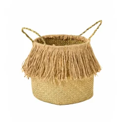 Decoratieartikel|Kinderdecoratie<Blancheporte Gevlochten opbergmandje in zeegras naturel