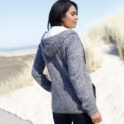 Trui En Vest<Blancheporte Gevoerd vest in spikkeltricot met rits chiné grijs