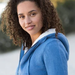 Trui En Vest<Blancheporte Gevoerd vest in spikkeltricot met rits grijsblauw