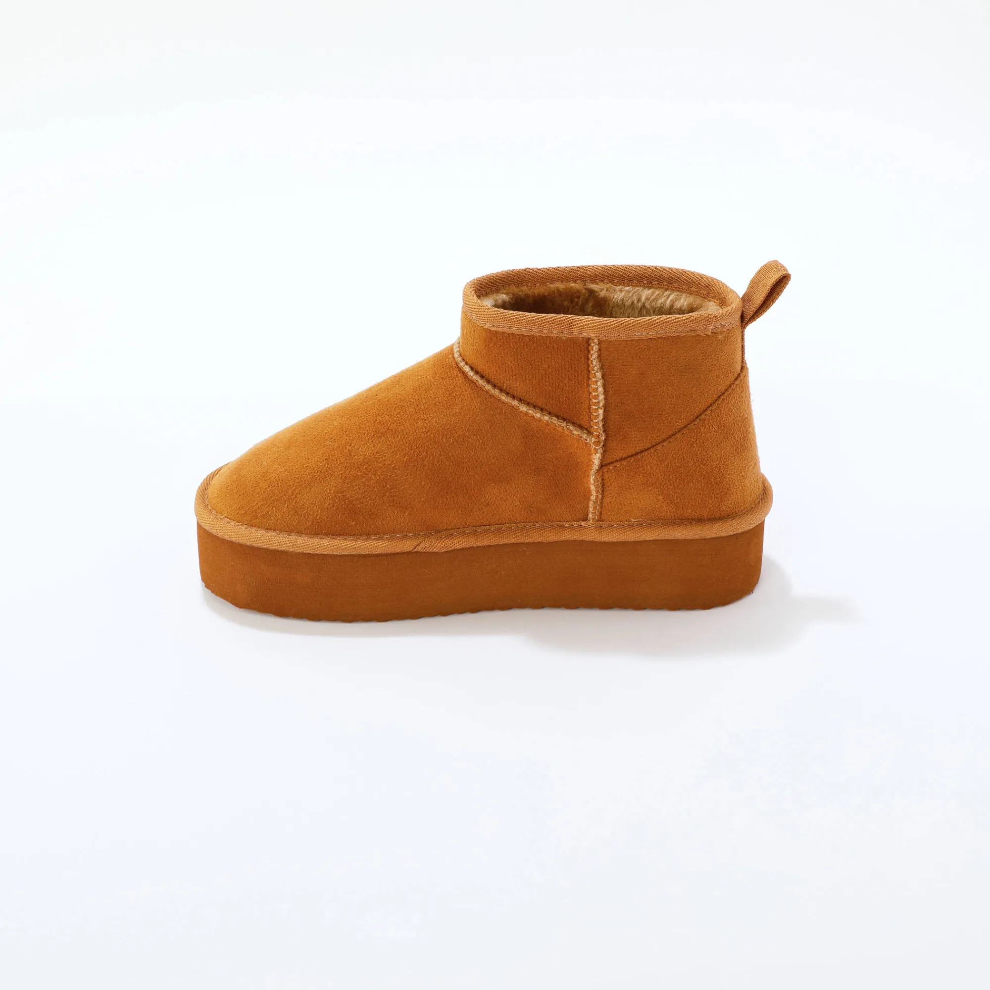 Bottines En Boots|Schoenen<Blancheporte Gevoerde boots met platformzool karamel