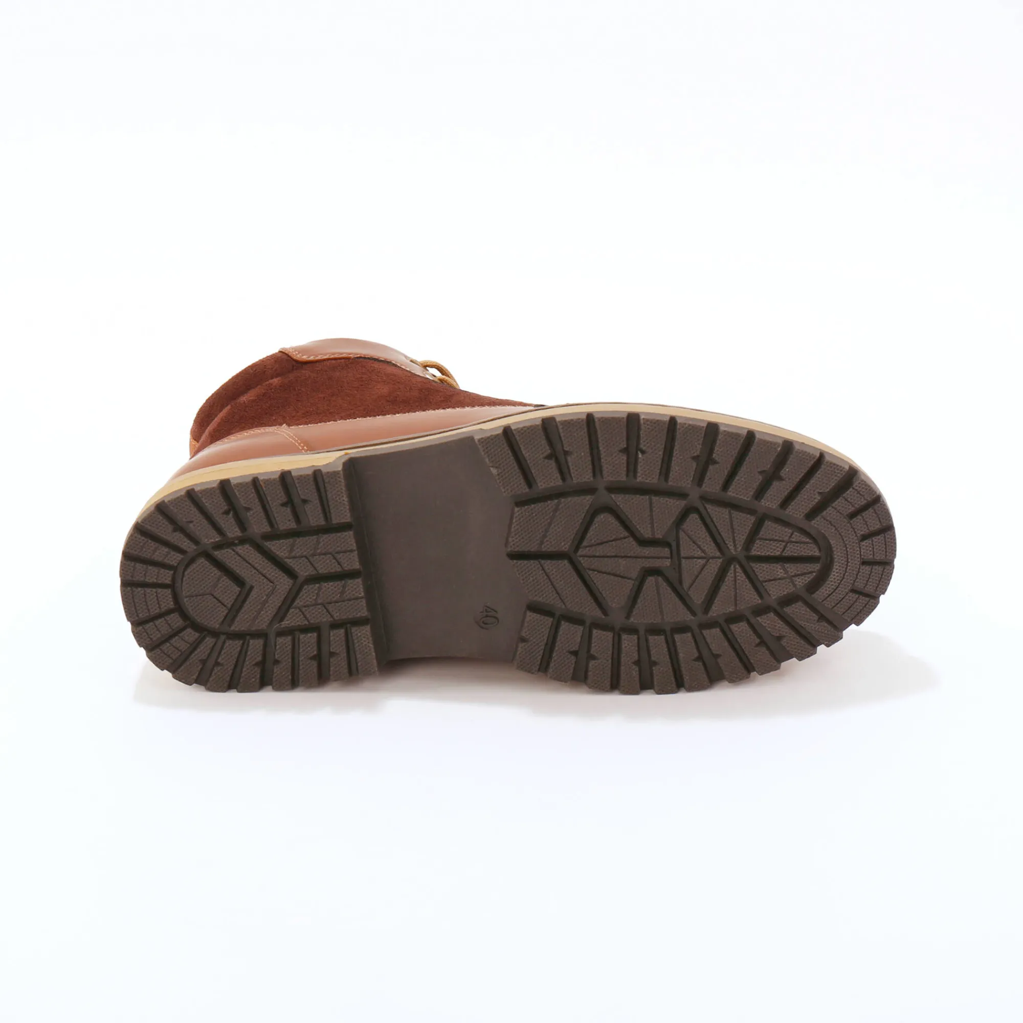 Schoenen|Schoenen Heren<Blancheporte Gevoerde boots met veters en rits bruin