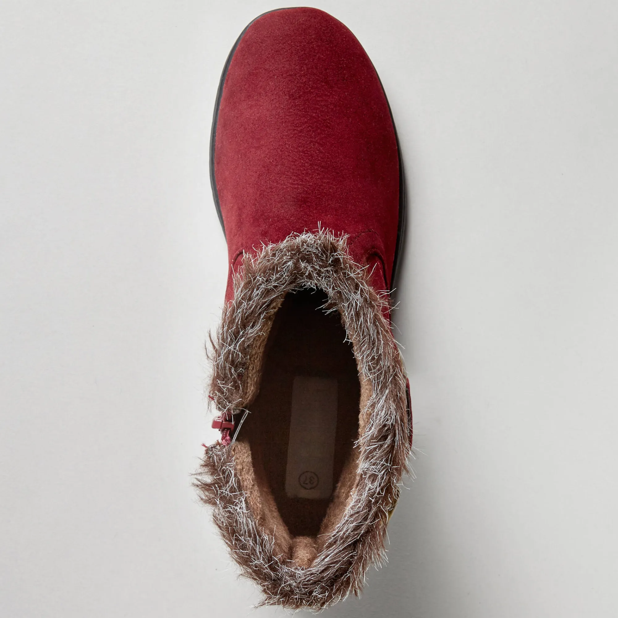 Bottines En Boots|Schoenen<Blancheporte Gevoerde bottines met suedine-effect bordeaux