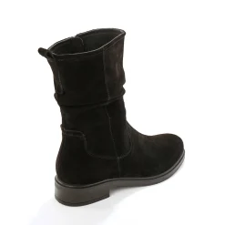 Laarzen|Schoenen<Blancheporte Gevoerde laarzen in plisséleer zwart