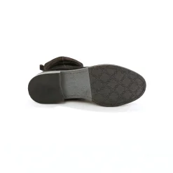 Laarzen|Schoenen<Blancheporte Gevoerde laarzen in plisséleer zwart