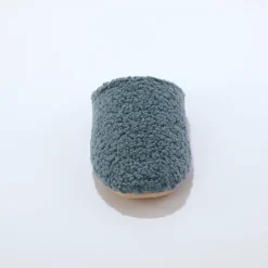 Sloffen|Sloffen<Blancheporte Gevoerde muiltjes, in sherpa-lusjesstof blauw