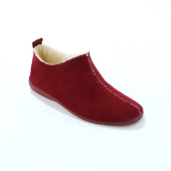 Sloffen|Sloffen<Blancheporte Gevoerde pantoffels, suedine bordeaux