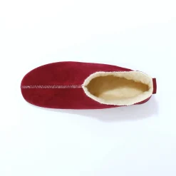 Sloffen|Sloffen<Blancheporte Gevoerde pantoffels, suedine bordeaux