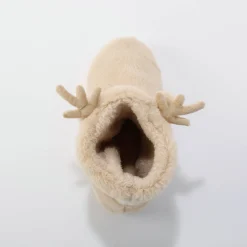 Sloffen|Sloffen<Blancheporte Gevoerde "rendier" pantoffels in laarsmodel beige