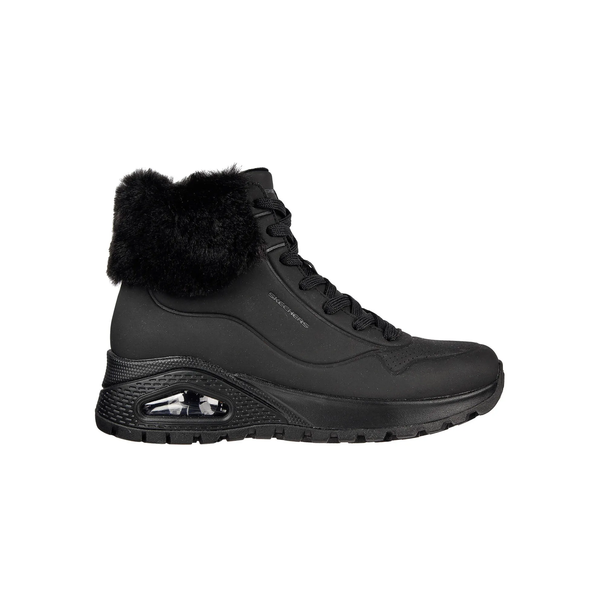 Baskets En Sneakers|Schoenen<Skechers Gevoerde sneakers met hoge schacht Uno Rugged - Fall Air zwart