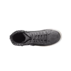 Baskets En Sneakers|Schoenen<Blancheporte Gevoerde sneakers met hoge schacht, enkelrand in tricot grijs