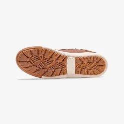 Baskets En Sneakers|Schoenen<Blancheporte Gevoerde sneakers met hoge schacht, enkelrand in tricot bruin