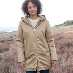 Parka En Donsjas<Blancheporte Gevoerde, waterdichte parka, halflang GLANZEND BEIGE