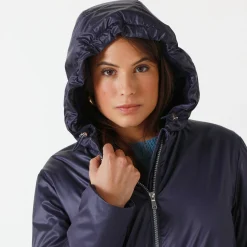 Parka En Donsjas<Blancheporte Gevoerde, waterdichte parka, halflang marine