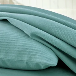 Deken En Bedsprei|Deken, Boutis En Bedsprei<Blancheporte Geweven bedsprei in effen katoen smaragd