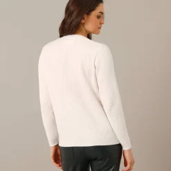 Trui En Vest<Blancheporte Gilet met ronde hals en knopen ecru