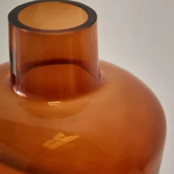 Decoratieartikel<Blancheporte Gladde vaas in kleurig glas amber