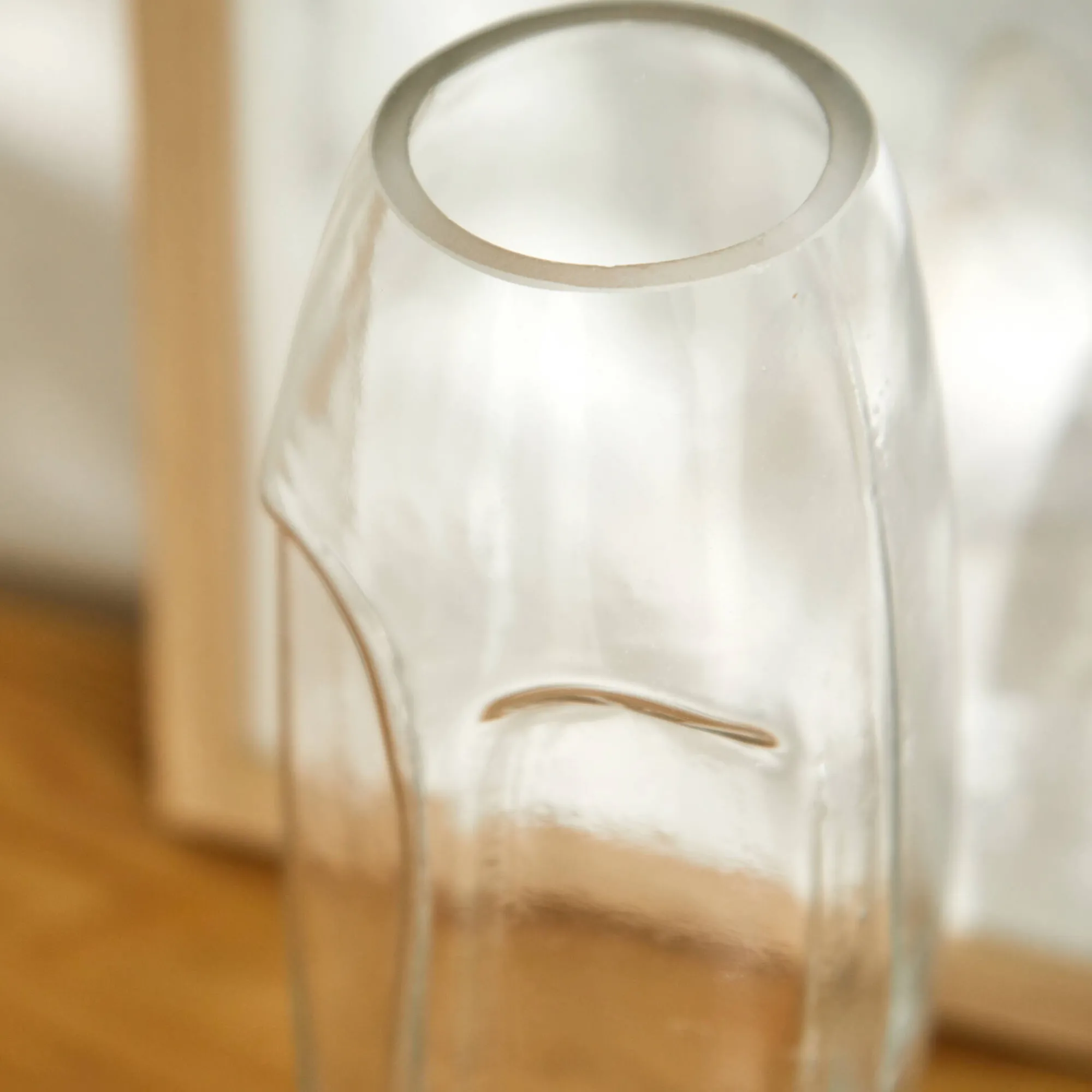 Decoratieartikel<Blancheporte Glazen vaas, gezichtsvorm - hoogte 24 cm transparant