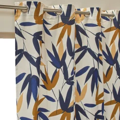 Gordijn, Glasgordijn & Store<Blancheporte Gordijn met bamboebladerenprint beige / marine