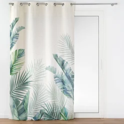 Gordijn, Glasgordijn & Store<Blancheporte Gordijn met bladerenprint groen