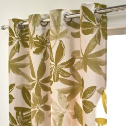 Gordijn, Glasgordijn & Store<Blancheporte Gordijn met bloemenprint naturel / groen