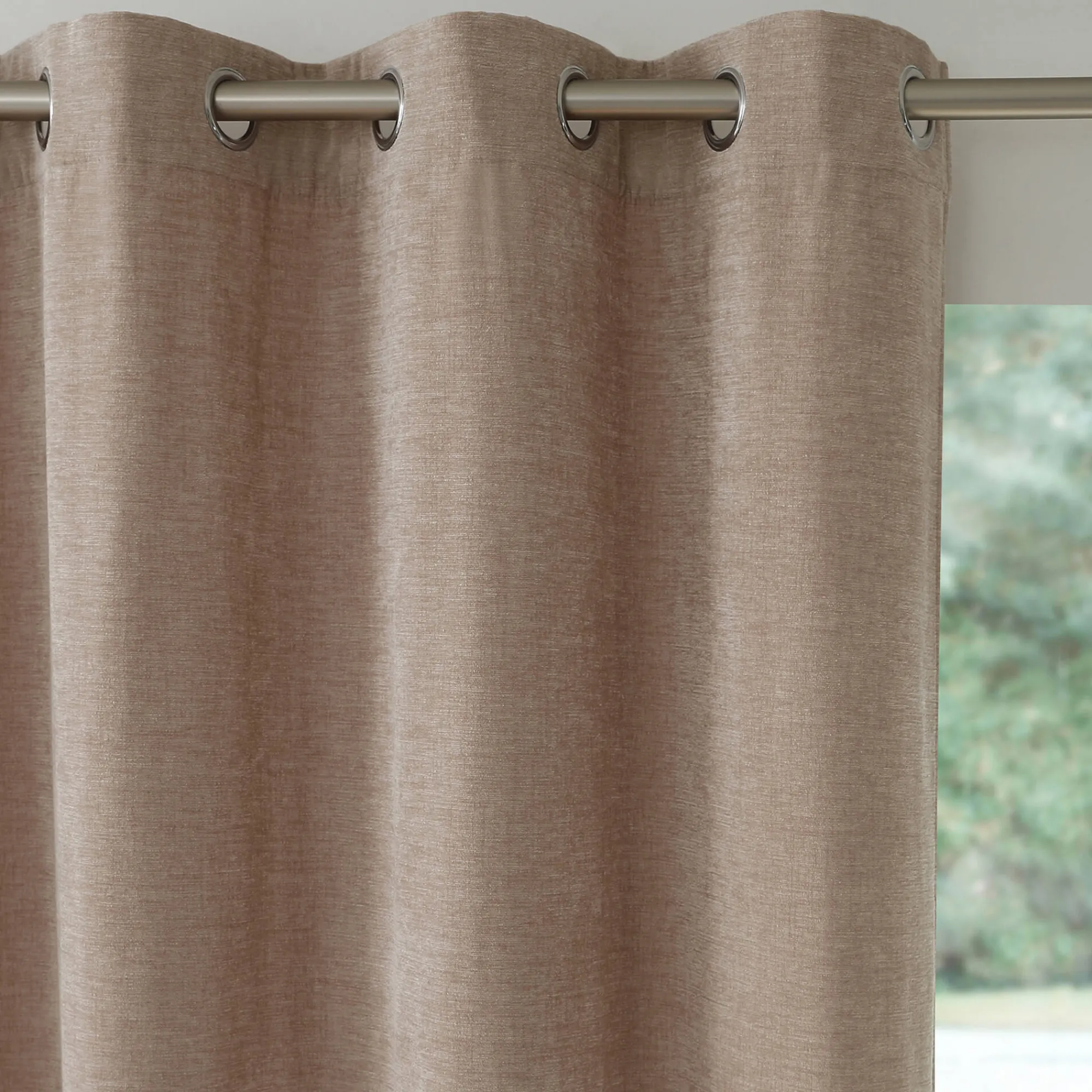 Gordijn, Glasgordijn & Store<Blancheporte Gordijn met chenille-effect taupe