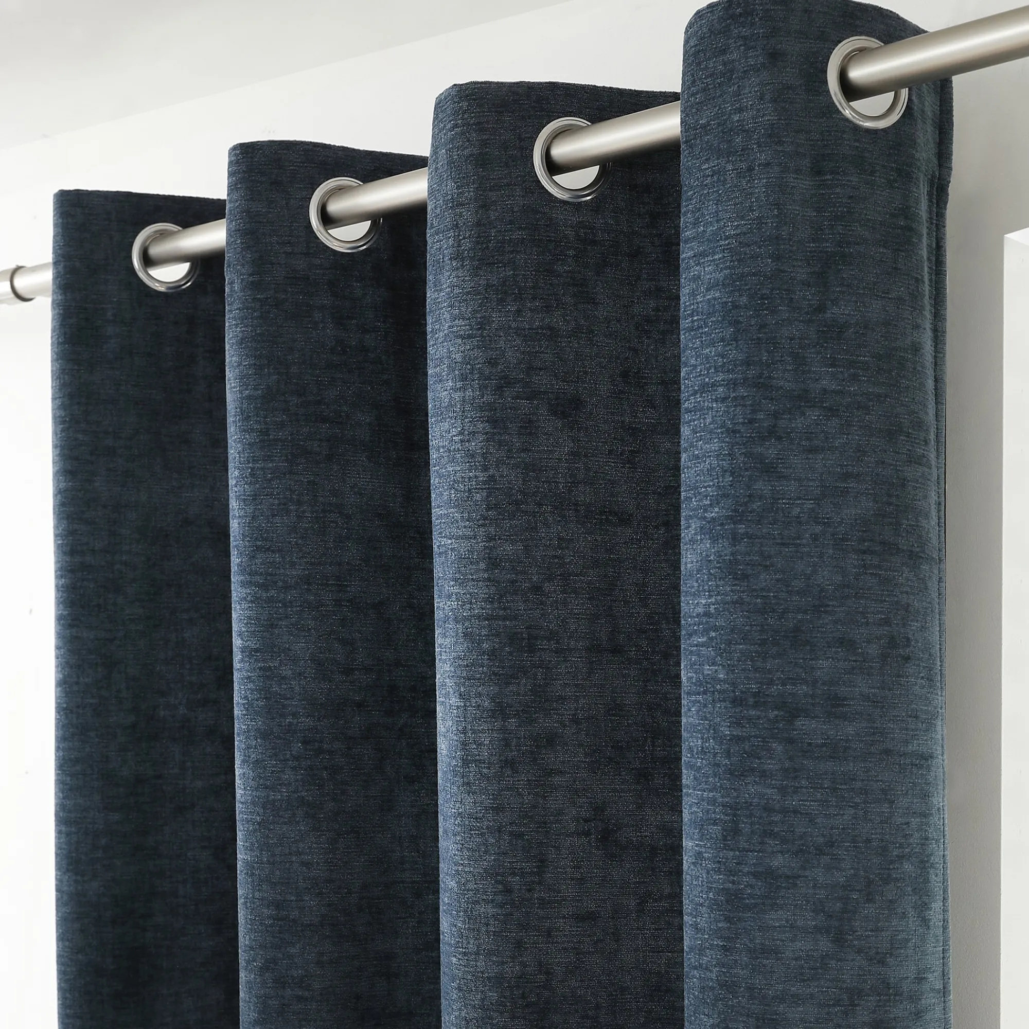 Gordijn, Glasgordijn & Store<Blancheporte Gordijn met chenille-effect marine