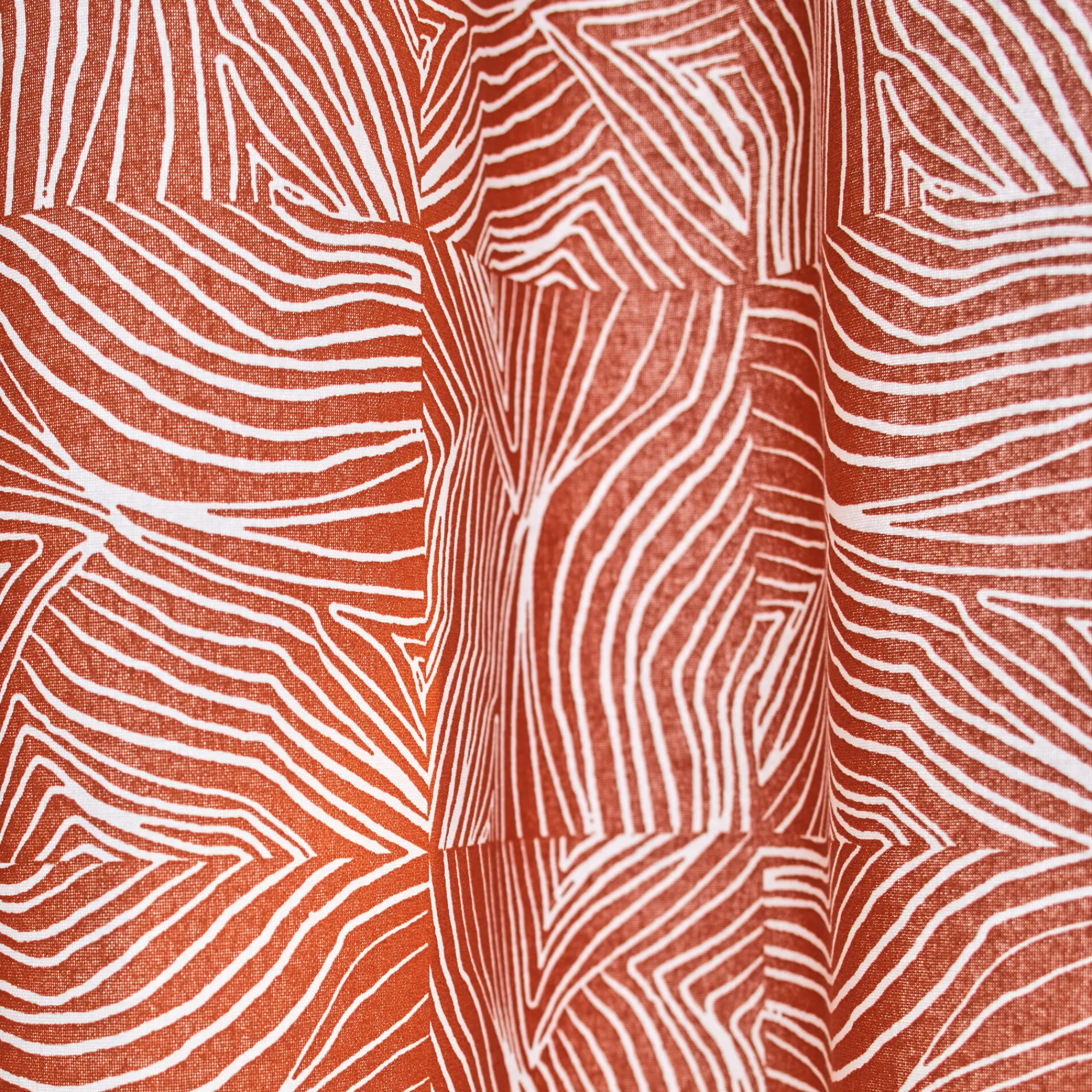 Gordijn, Glasgordijn & Store<Blancheporte Gordijn met 'pootjes' print terracotta / naturel