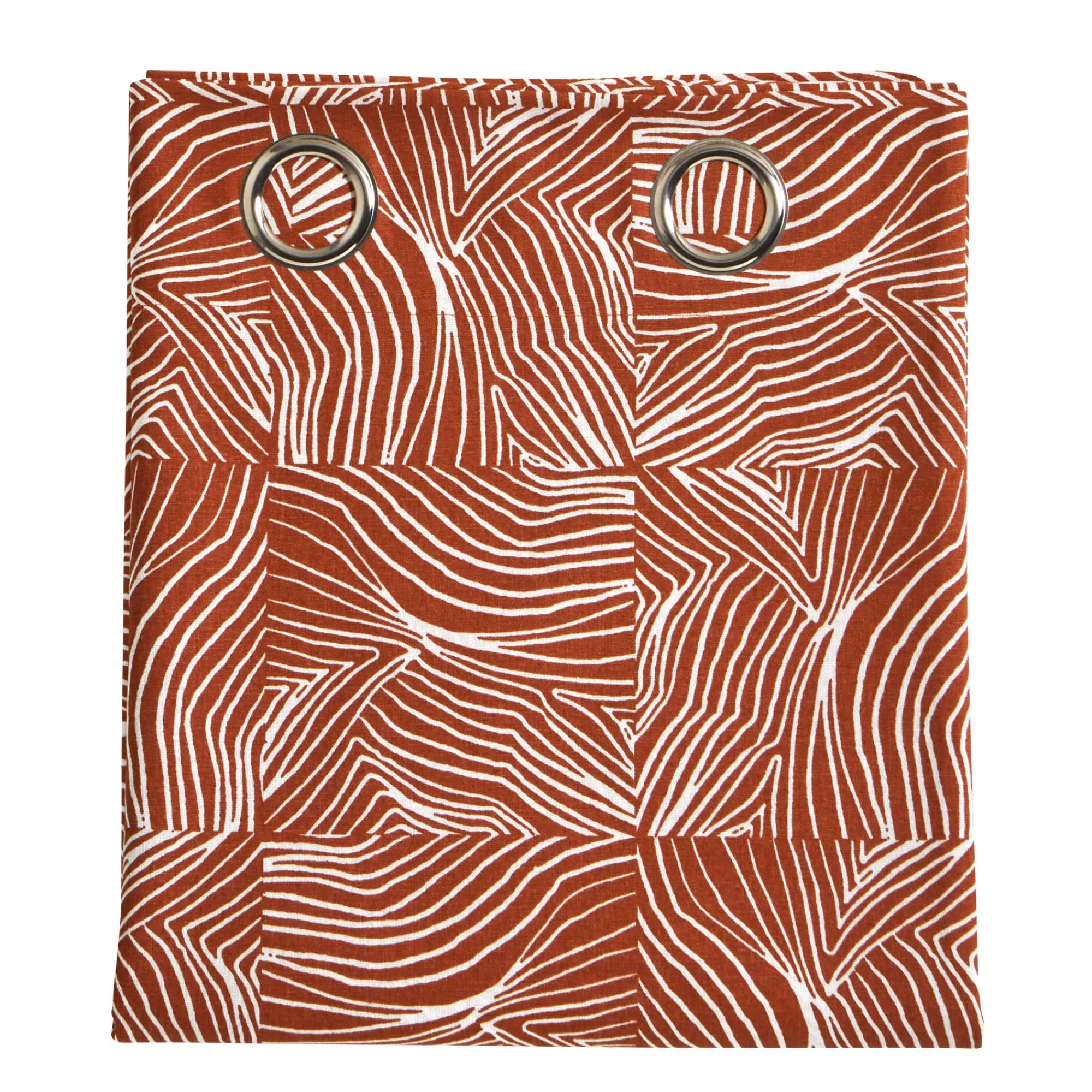 Gordijn, Glasgordijn & Store<Blancheporte Gordijn met 'pootjes' print terracotta / naturel