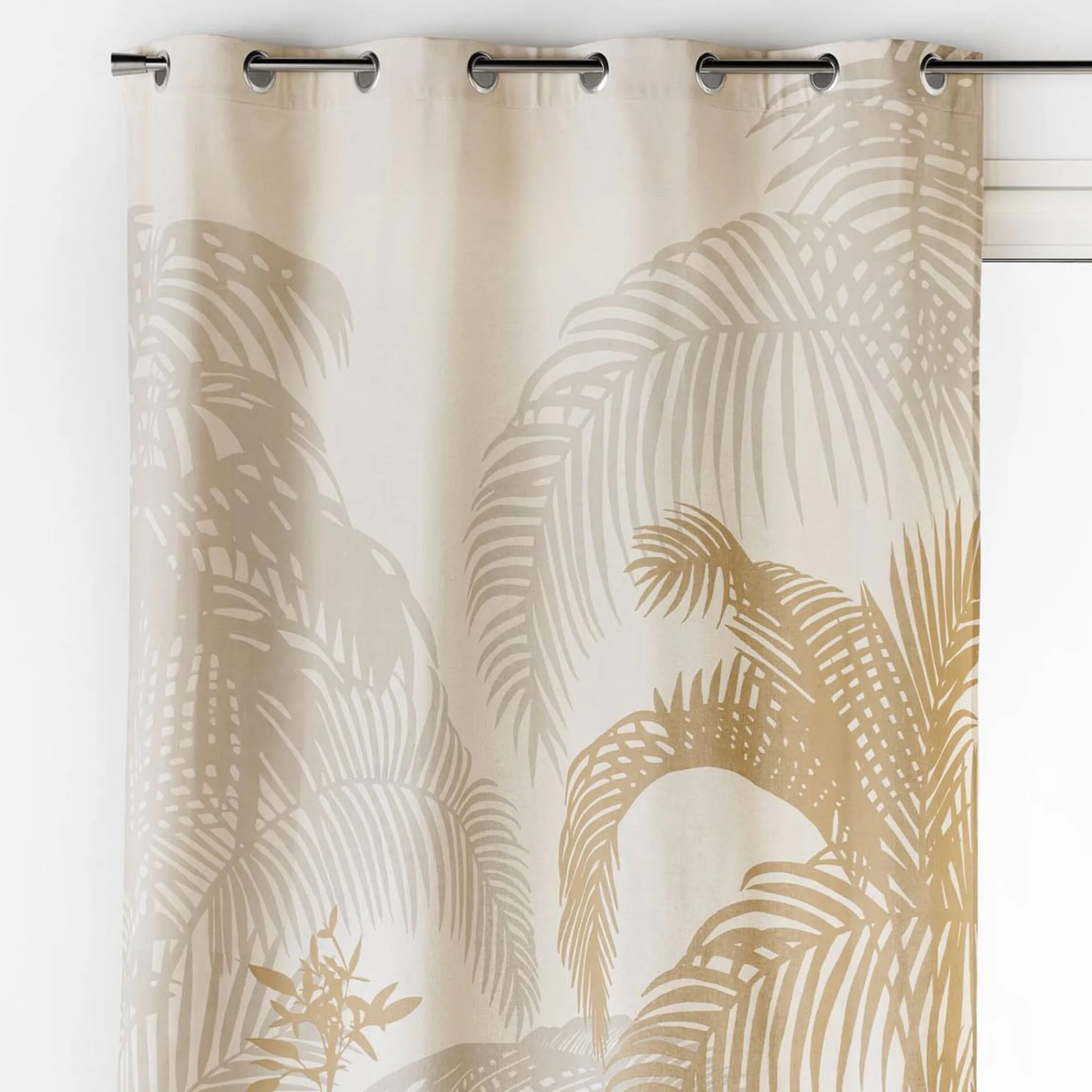 Gordijn, Glasgordijn & Store<Blancheporte Gordijn met tropische print naturel