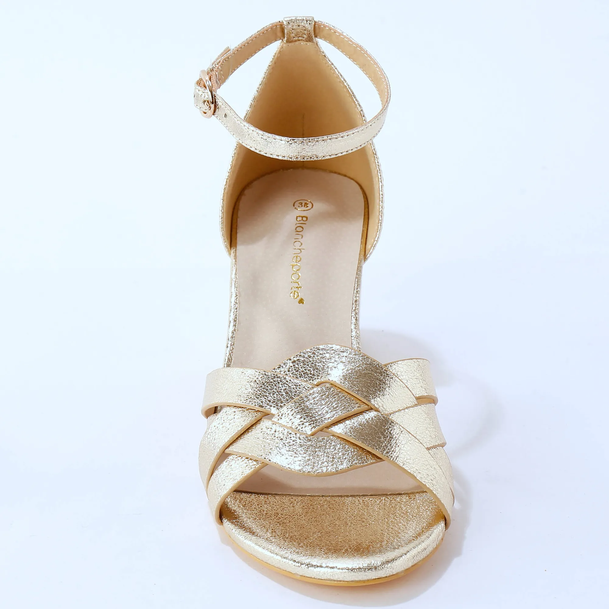 Sandalen En Espadrilles|Schoenen<Blancheporte e sandalen met hak goudkleurig