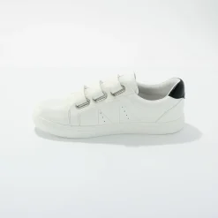 Baskets En Sneakers|Schoenen<Blancheporte Goudkleurige sneakers met scratchsluiting wit / zwart