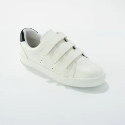 Baskets En Sneakers|Schoenen<Blancheporte Goudkleurige sneakers met scratchsluiting wit / zwart