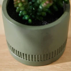Decoratieartikel<Blancheporte e kunstplant en pot in cement groen