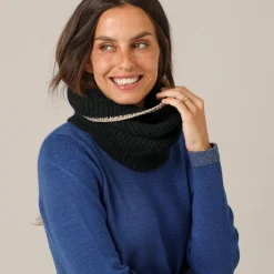 Accessoires En Juwelen<Blancheporte Halsketting, glanzende details in breiwerk zwart