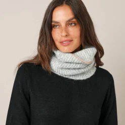 Accessoires En Juwelen<Blancheporte Halsketting, glanzende details in breiwerk grijs