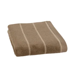 Badhanddoek<Blancheporte Handdoek, gestreepte badstof 500 g/m² taupe / wit