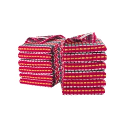 Droogdoek En Handdoek<Blancheporte Handdoek in badstof, groot formaat, met rode fond - Sets rood