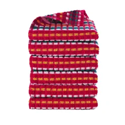 Droogdoek En Handdoek<Blancheporte Handdoek in badstof, klein formaat, met rode fond - Sets rood