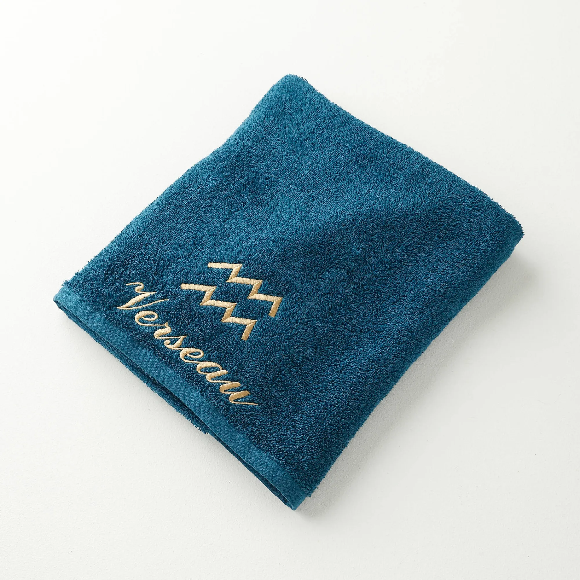Badhanddoek<Blancheporte Handdoeken met "Verseau" borduursel - 420 g/m2 pauwblauw