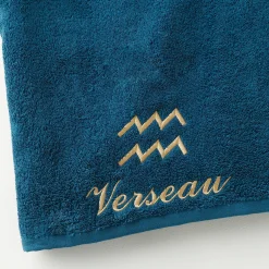 Badhanddoek<Blancheporte Handdoeken met "Verseau" borduursel - 420 g/m2 pauwblauw