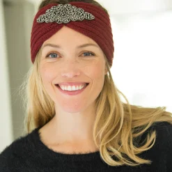 Accessoires En Juwelen<Blancheporte Headband in tricot met juweel bordeaux